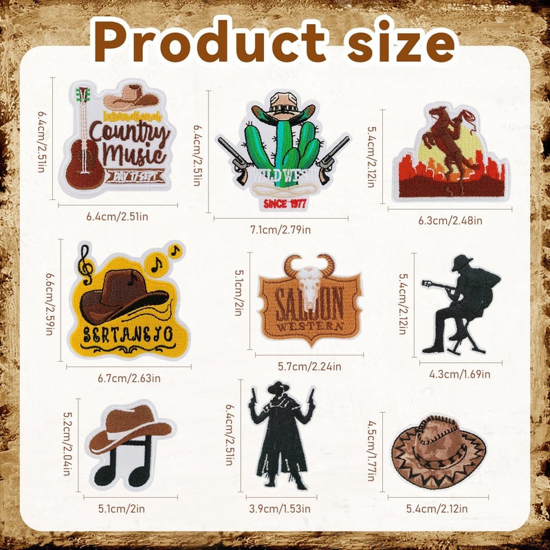 RF-patch 30Pcs Cowboy Iron on Patches, Embroidered Western Iron on/Sew on Patches for Clothes, Hats, Jeans, Dress, Backpacks, Etc - Image 2